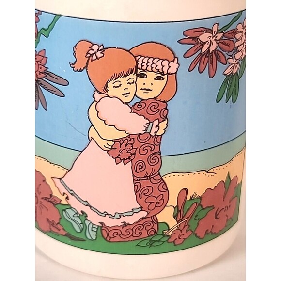 Diana Hansen-Young Hawaii Mug 1992 The Hug Vintage Childhood friendship Mug Art - Picture 2 of 9